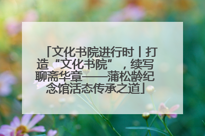 文化书院进行时丨打造“文化书院”，续写聊斋华章——蒲松龄纪念馆活态传承之道