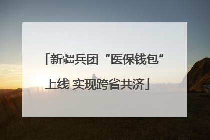 新疆兵团“医保钱包”上线 实现跨省共济