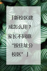 新校区建成怎么用？家长不同意“按住址分校区”