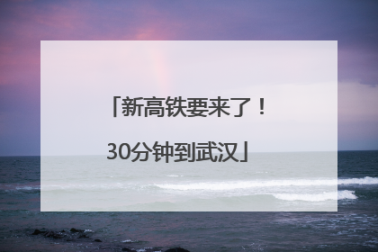 新高铁要来了！30分钟到武汉