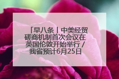 早八条丨中美经贸磋商机制首次会议在英国伦敦开始举行／我省预计6月25日公布高考成绩与录取最低控制分数线
