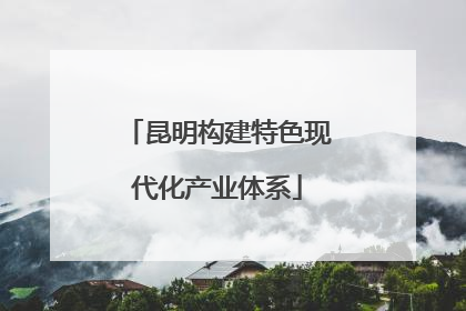 昆明构建特色现代化产业体系