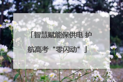 智慧赋能保供电 护航高考“零闪动”
