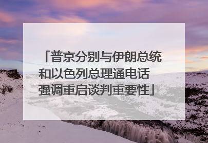 普京分别与伊朗总统和以色列总理通电话 强调重启谈判重要性