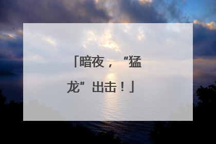 暗夜，“猛龙”出击！