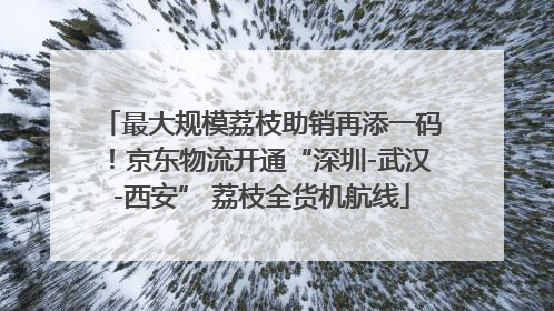 最大规模荔枝助销再添一码！京东物流开通“深圳-武汉-西安” 荔枝全货机航线