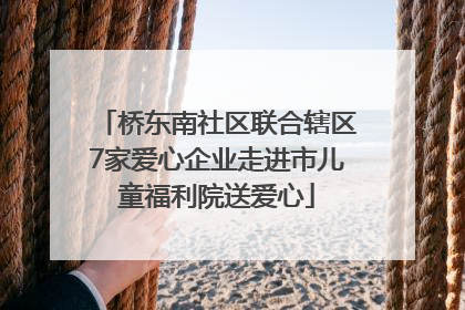 桥东南社区联合辖区7家爱心企业走进市儿童福利院送爱心