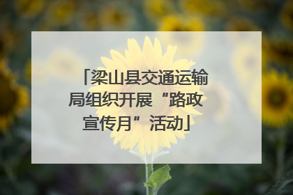 梁山县交通运输局组织开展“路政宣传月”活动
