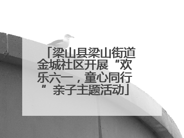 梁山县梁山街道金城社区开展“欢乐六一，童心同行”亲子主题活动