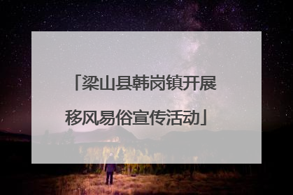 梁山县韩岗镇开展移风易俗宣传活动