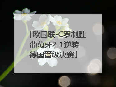 欧国联-C罗制胜 葡萄牙2-1逆转德国晋级决赛