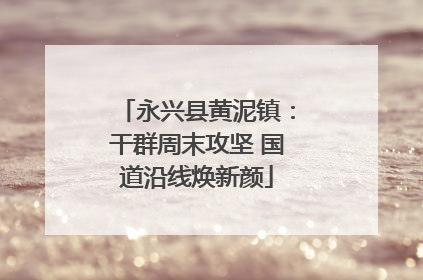 永兴县黄泥镇：干群周末攻坚 国道沿线焕新颜