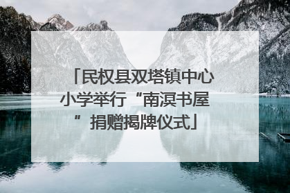 民权县双塔镇中心小学举行“南溟书屋”捐赠揭牌仪式