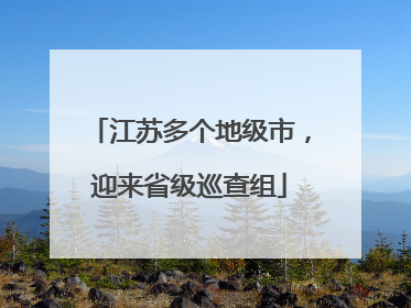 江苏多个地级市，迎来省级巡查组