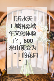 沂水天上王城招募端午文化体验官，600米山顶变为“王的花园”
