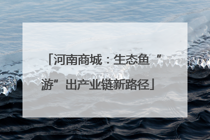 河南商城：生态鱼“游”出产业链新路径