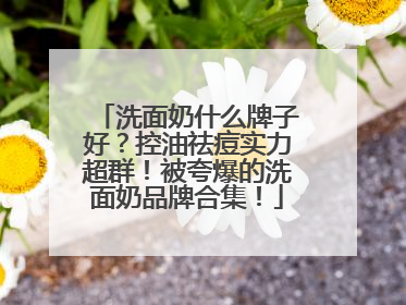 洗面奶什么牌子好？控油祛痘实力超群！被夸爆的洗面奶品牌合集！