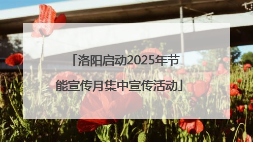 洛阳启动2025年节能宣传月集中宣传活动