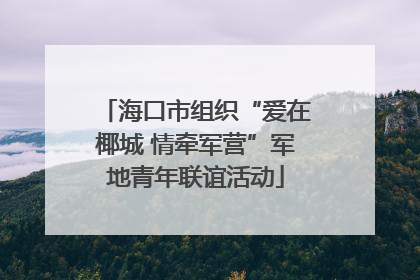 海口市组织“爱在椰城 情牵军营”军地青年联谊活动