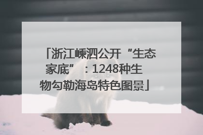 浙江嵊泗公开“生态家底”：1248种生物勾勒海岛特色图景