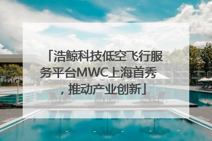 浩鲸科技低空飞行服务平台MWC上海首秀，推动产业创新