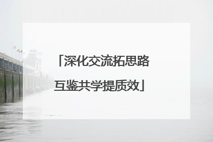 深化交流拓思路 互鉴共学提质效