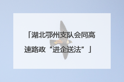 湖北鄂州支队会同高速路政“进企送法”