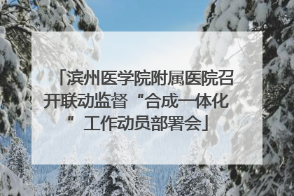 滨州医学院附属医院召开联动监督“合成一体化”工作动员部署会