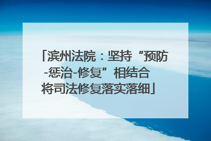 滨州法院：坚持“预防-惩治-修复”相结合 将司法修复落实落细