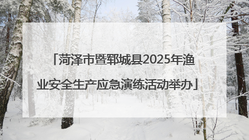 菏泽市暨郓城县2025年渔业安全生产应急演练活动举办