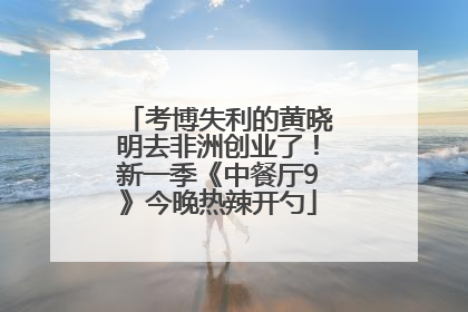 考博失利的黄晓明去非洲创业了！新一季《中餐厅9》今晚热辣开勺