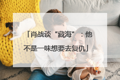 肖战谈“藏海”：他不是一味想要去复仇