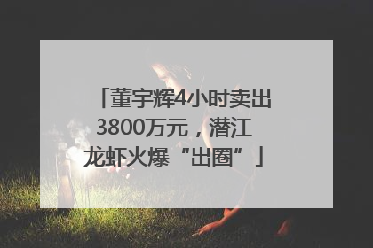 董宇辉4小时卖出3800万元，潜江龙虾火爆“出圈”
