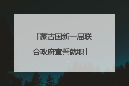 蒙古国新一届联合政府宣誓就职