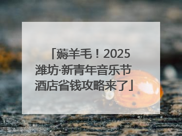 薅羊毛！2025潍坊·新青年音乐节酒店省钱攻略来了