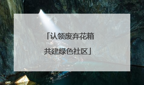 认领废弃花箱 共建绿色社区