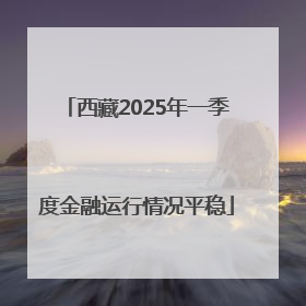 西藏2025年一季度金融运行情况平稳