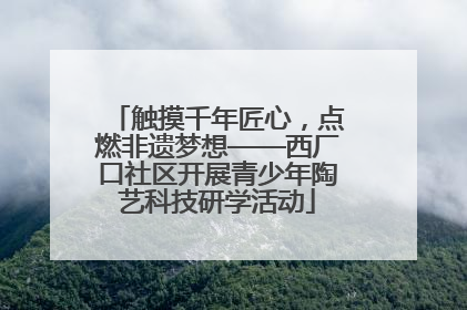 触摸千年匠心，点燃非遗梦想——西厂口社区开展青少年陶艺科技研学活动