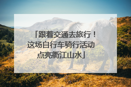 跟着交通去旅行！这场自行车骑行活动点亮衢江山水