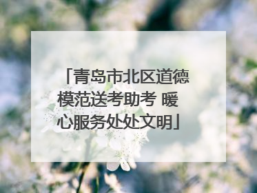 青岛市北区道德模范送考助考 暖心服务处处文明