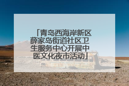 青岛西海岸新区薛家岛街道社区卫生服务中心开展中医文化夜市活动