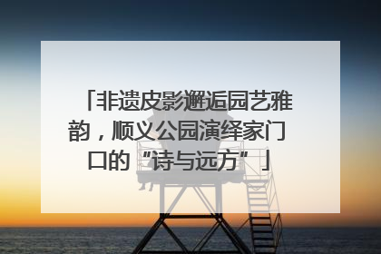 非遗皮影邂逅园艺雅韵，顺义公园演绎家门口的“诗与远方”