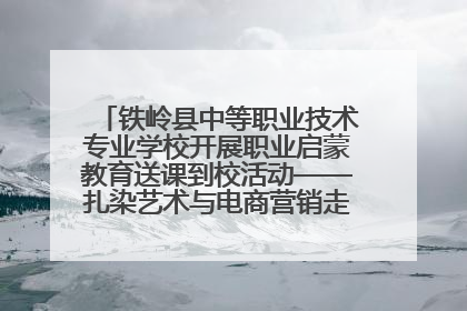 铁岭县中等职业技术专业学校开展职业启蒙教育送课到校活动——扎染艺术与电商营销走进熊官屯镇中心小学