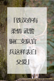 铁汉亦有柔情 武警铜仁支队官兵这样表白父爱