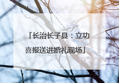 长治长子县：立功喜报送进婚礼现场