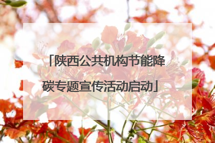 陕西公共机构节能降碳专题宣传活动启动