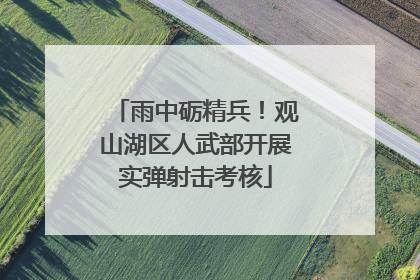 雨中砺精兵！观山湖区人武部开展实弹射击考核
