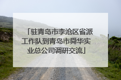 驻青岛市李沧区省派工作队到青岛市舜华实业总公司调研交流