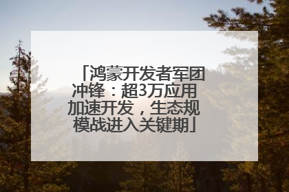 鸿蒙开发者军团冲锋：超3万应用加速开发，生态规模战进入关键期
