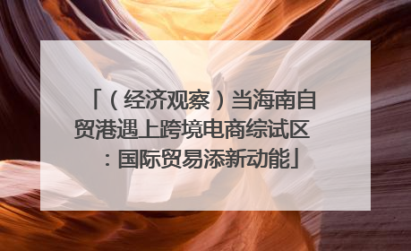 （经济观察）当海南自贸港遇上跨境电商综试区：国际贸易添新动能